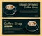 Coffee shop opening banner set