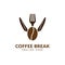 Coffee shop restaurant logo template, professional services for branding your company, organization, and business