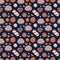 Coffee shop sweets candies seamless pattern. Cafe