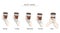 Coffee size for each working day of the week. work week. vector illustration.