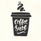 Coffee Snob inscription. Coffee mug silhouette vinyl sticker