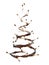 Coffee splash in shape of Christmas tree
