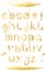 Coffee splash special font, abc a-z small letters