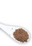 Coffee spoon granulated white on white background