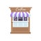 Coffee stall semi flat RGB color vector illustration