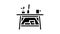coffee table furniture glyph icon animation
