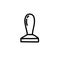 Coffee tamper doodle icon, vector illustration