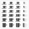 Coffee tea cup mug graphic striped icon set on white