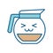 Coffee teapot kawaii character