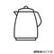 Coffee thermos vacuum pot vector line icon