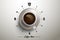 Coffee time design with clock concept