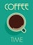 Coffee time vintage poster