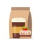 Coffee to go and cake. Fast food, cofffe to go, breakfast. Vector illustration in flat style