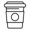Coffee to go cup icon outline vector. Cook dark