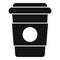 Coffee to go cup icon simple vector. Cook dark