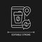 Coffee to go refill cup white linear icon for dark theme