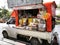 Coffee truck in principal street