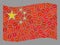 Coffee Waving China Flag - Mosaic with Coffee
