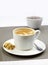 Coffee, white coffee, latte coffee. A cup of cappuccino coffee served with cookies