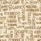 Coffee words seamless pattern