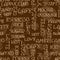 Coffee words seamless pattern