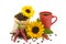 Coffeebeans cup sunflowers 5