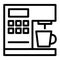 Coffeemaker line icon. Coffee machine vector illustration isolated on white. Appliance outline style design, designed