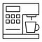 Coffeemaker thin line icon. Coffee machine vector illustration isolated on white. Appliance outline style design
