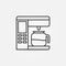 Coffeemaker vector concept outline icon