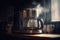 coffeemaker with warm steam rising, setting the mood for a relaxing and rejuvenating coffee break