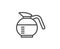 Coffeepot line icon. Coffee drink sign.