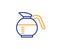 Coffeepot line icon. Coffee drink sign. Vector