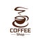 Coffeeshop coffee cup steam vector icon