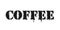 Cofffee lettering. Graffiti lettering on white. Lettering sprayed with leak in black over white. Vector design street