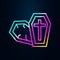 Coffin, cross nolan icon. Simple thin line, outline vector of dia de muertos icons for ui and ux, website or mobile application