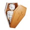 Coffin dead box 3d rendering isometric icon.