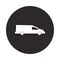 Coffin transport. Hearse car icon in badge style. One of Death collection icon can be used for UI, UX