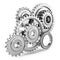 Cog gears mechanism concept. 3d