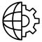Cog, global progress Vector Icon which can easily modify