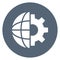 Cog, global progress Vector Icon which can easily modify