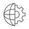 Cog, global progress Vector Icon which can easily modify