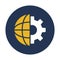 Cog, global progress Vector Icon which can easily modify