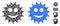 Cog Smile Composition Icon of Round Dots