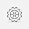 Cog Wheel or Gear linear vector concept icon or logo