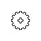 Cog wheel outline icon