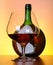 Cognac bottle and glass