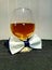 Cognac and butterfly tie