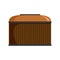 Cognac wood barrel icon, flat style