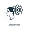 Cognition icon. Creative simple design from artificial intelligence icons collection. Filled cognition icon for infographics and