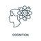 Cognition line icon. Creative outline design from artificial intelligence icons collection. Thin cognition icon for